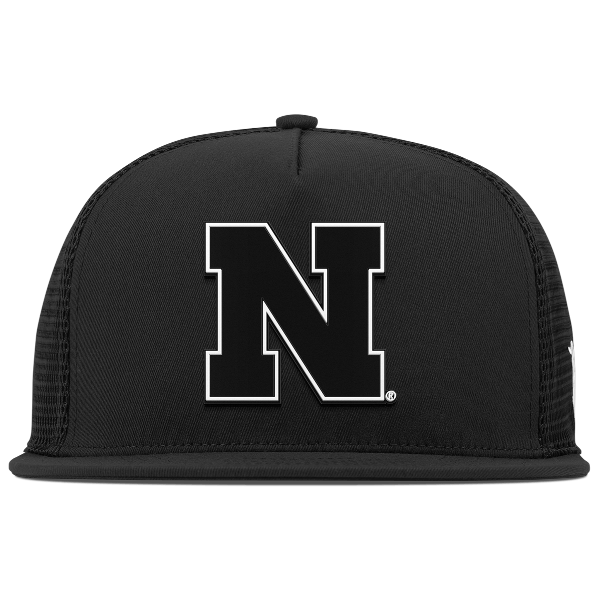 University of Nebraska "Vintage Nebraska Team Logo" Flat 5 Panel Trucker Black