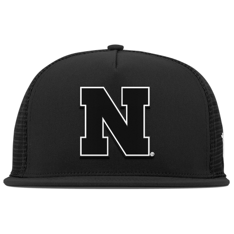 University of Nebraska "Vintage Nebraska Team Logo" Flat 5 Panel Trucker Black