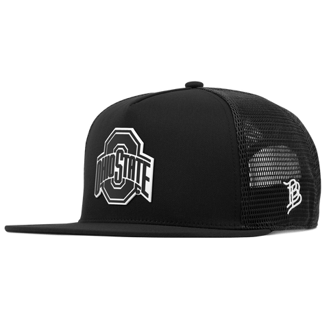 Ohio State University "Vintage Ohio State Team Logo" Flat 5 Panel Trucker Black