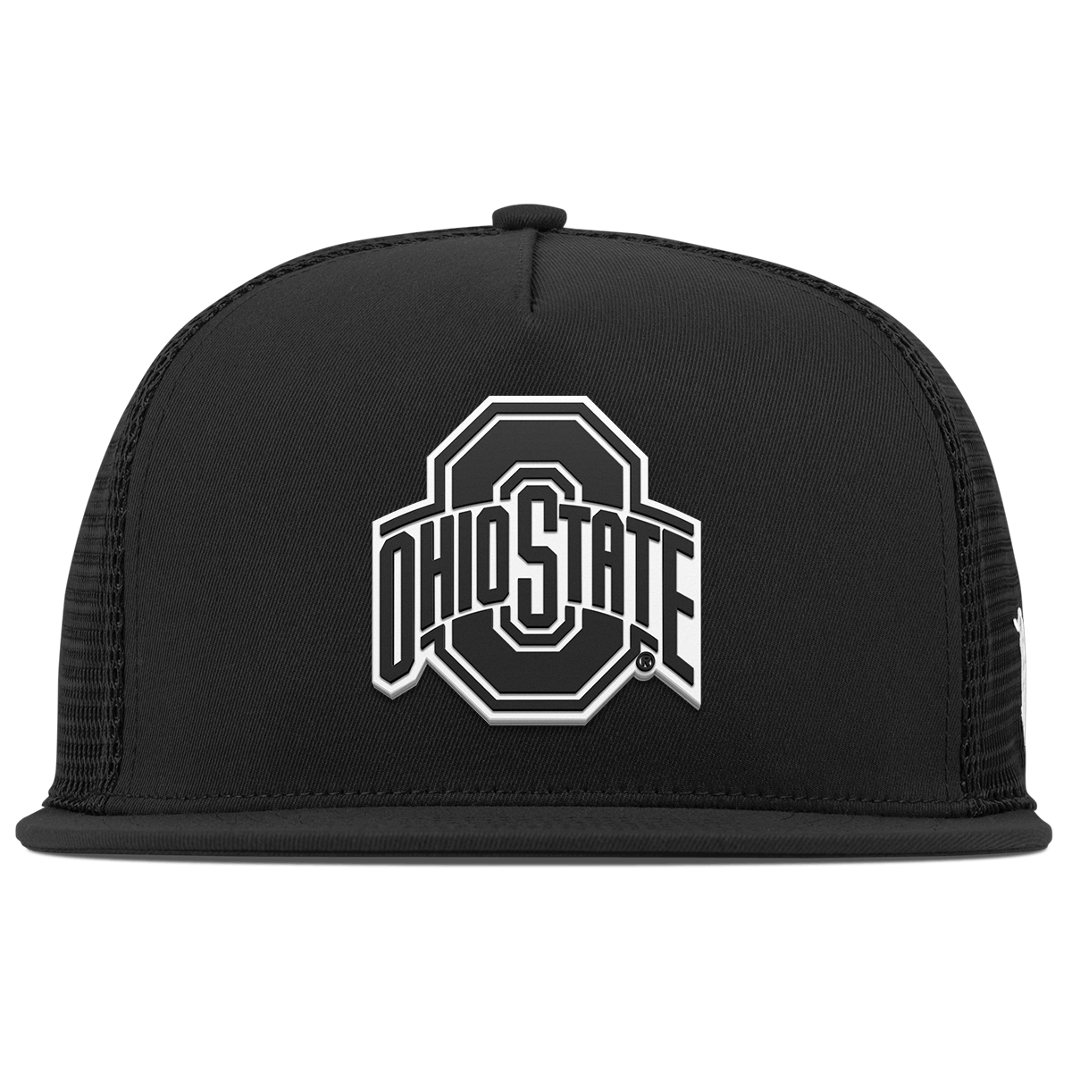 Ohio State University "Vintage Ohio State Team Logo" Flat 5 Panel Trucker Black