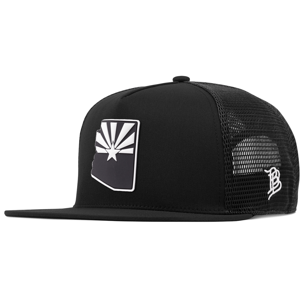 Arizona Vintage Flat 5 Panel Trucker Black