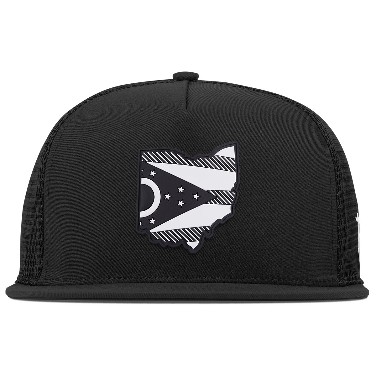 Ohio Vintage Flat 5 Panel Trucker Black