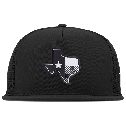 Texas Vintage Flat 5 Panel Trucker Black
