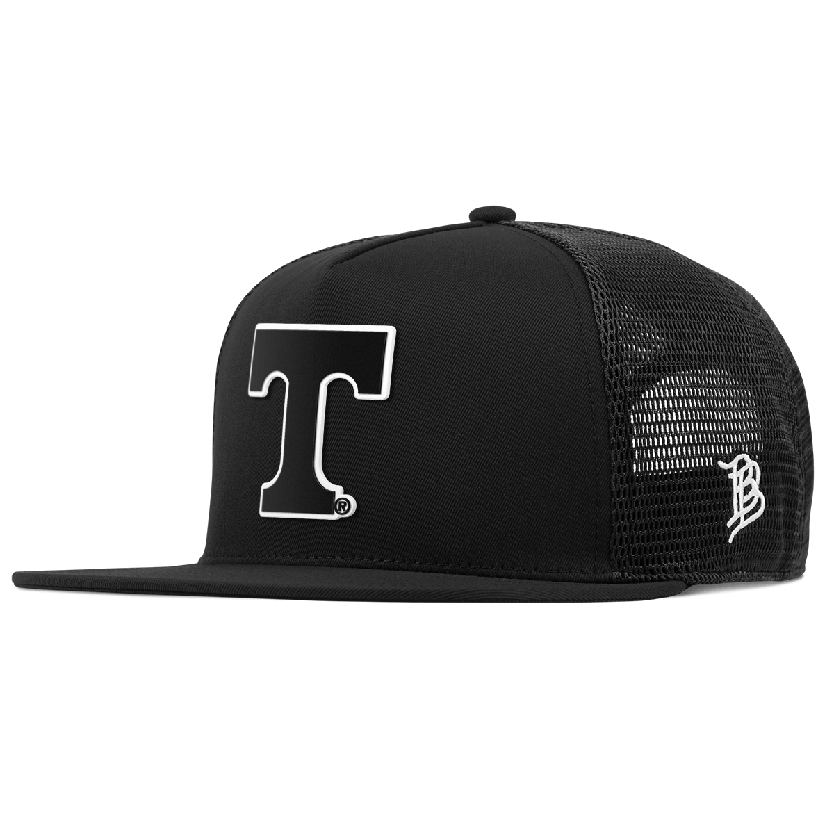 University of Tennessee "Vintage Tennessee Block" Flat 5 Panel Trucker Black