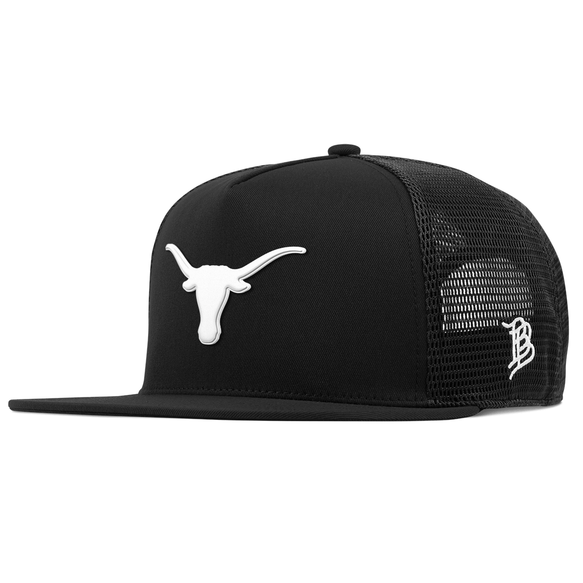 University of Texas "Vintage Texas Longhorn" Flat 5 Panel Trucker Black