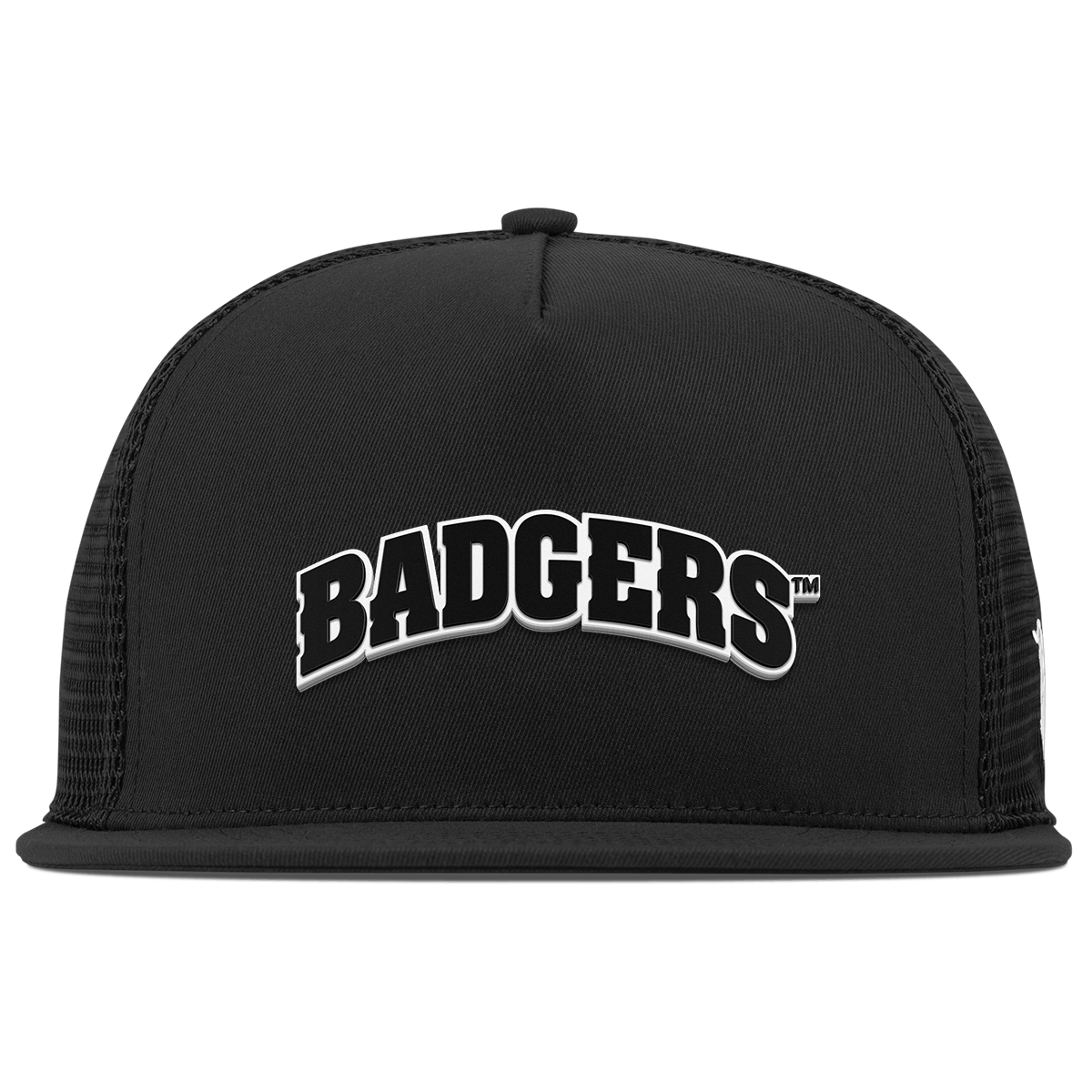 University of Wisconsin "Vintage Wisconsin" Flat 5 Panel Trucker Black