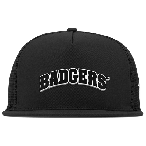 University of Wisconsin "Vintage Wisconsin" Flat 5 Panel Trucker Black