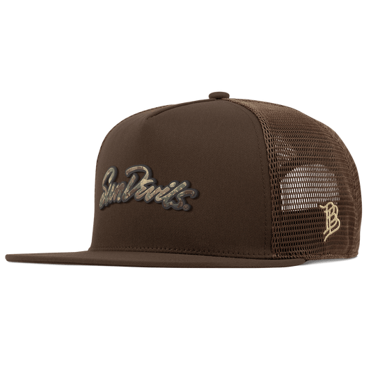Arizona State University "ASU Sun Devils Timber Camo Script" Flat 5 Panel Trucker Brown