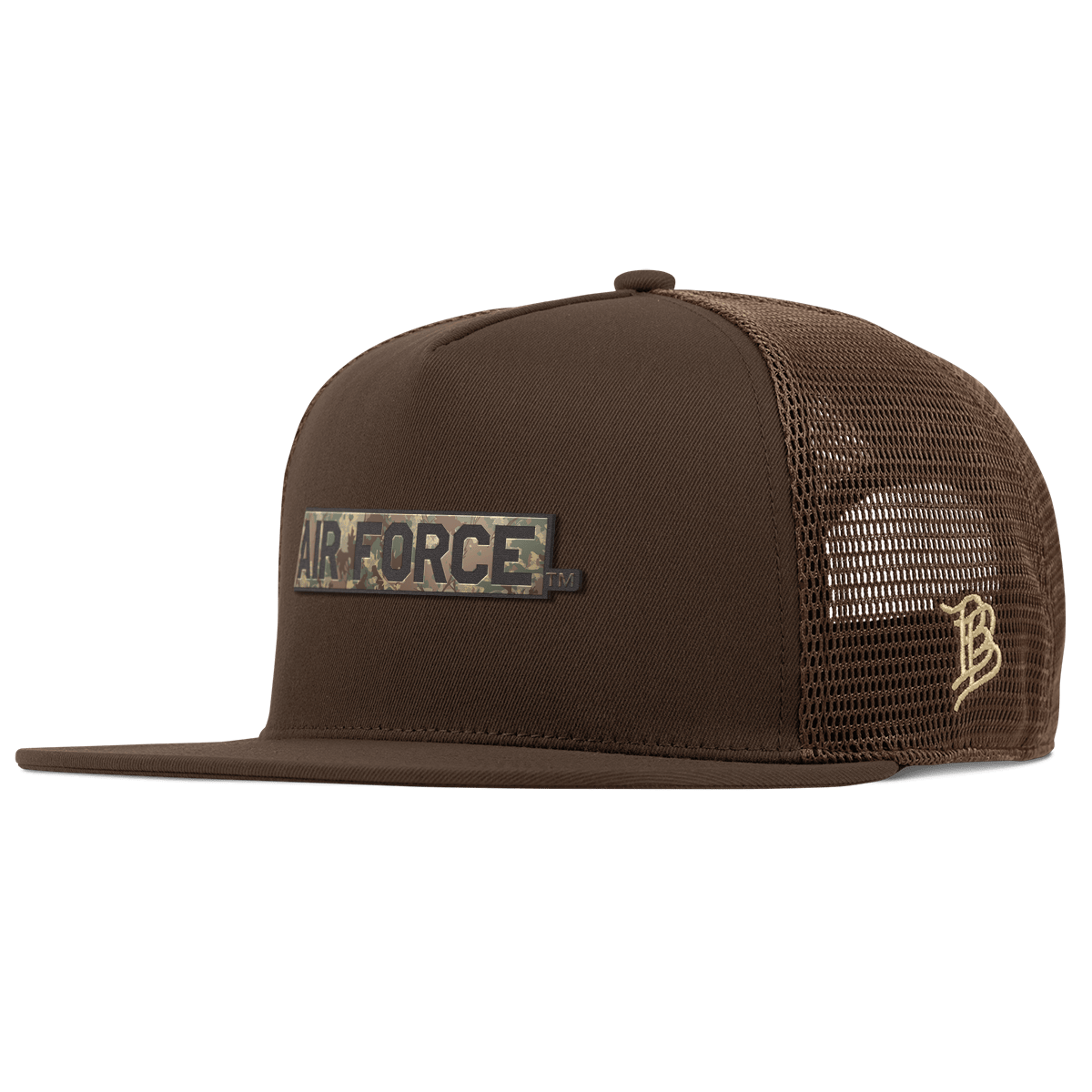 Air Force Academy  "Air Force Timber Camo Series" Flat 5 Panel Trucker Brown