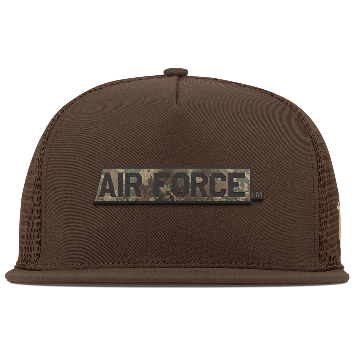 Air Force Academy  "Air Force Timber Camo Series" Flat 5 Panel Trucker Brown