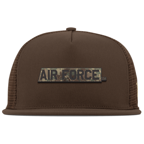 Air Force Academy  "Air Force Timber Camo Series" Flat 5 Panel Trucker Brown