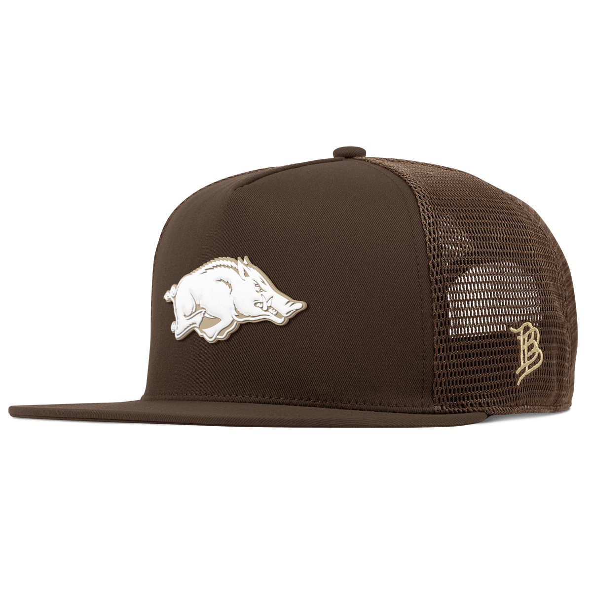 University of Arkansas "Arkansas Desert Series" Flat 5 Panel Trucker Brown