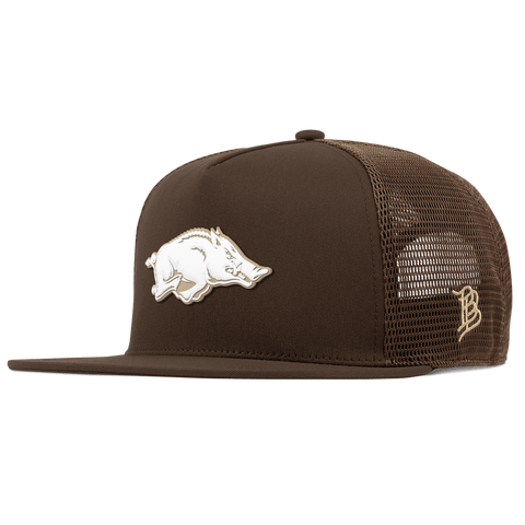 University of Arkansas "Arkansas Desert Series" Flat 5 Panel Trucker Brown