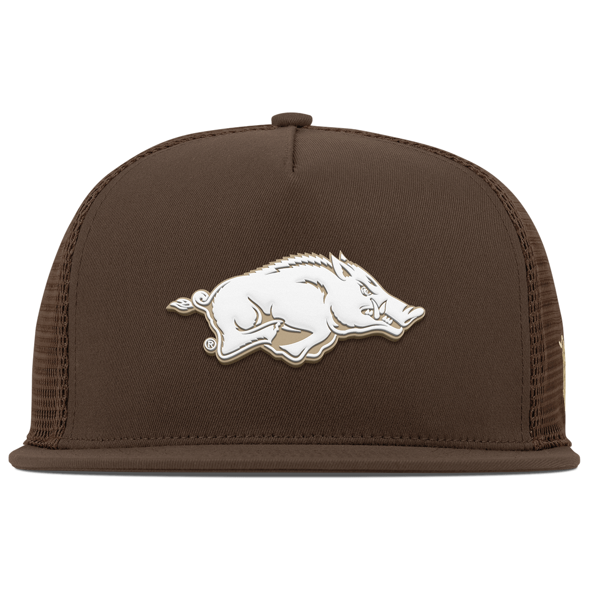 University of Arkansas "Arkansas Desert Series" Flat 5 Panel Trucker Brown