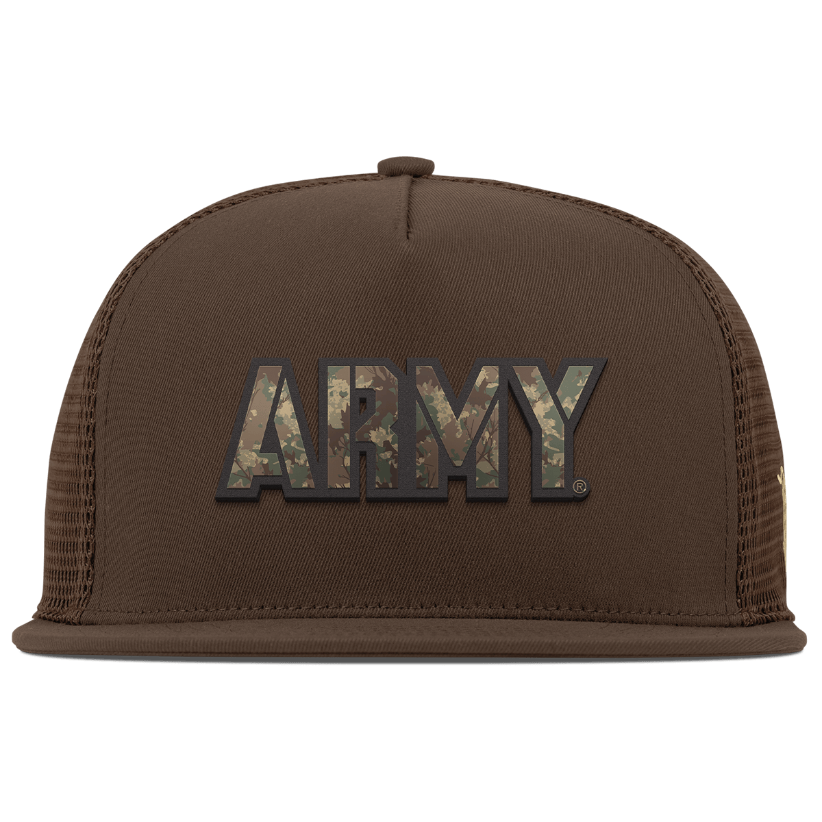 Army "Army Timber Camo Series" Flat 5 Panel Trucker Brown