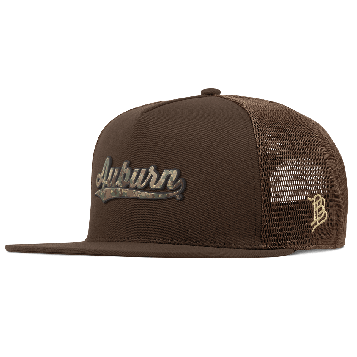 Auburn University "Auburn Timber Camo Series" Flat 5 Panel Trucker Brown