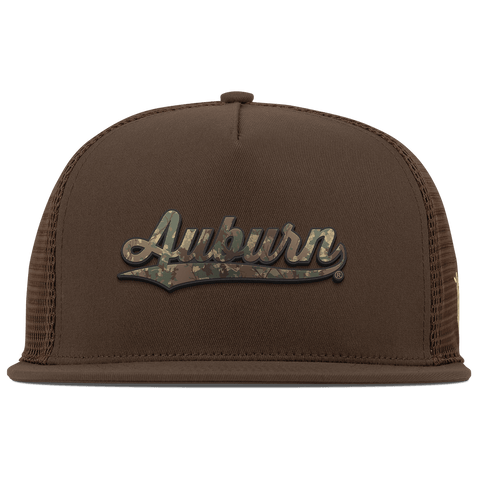 Auburn University "Auburn Timber Camo Series" Flat 5 Panel Trucker Brown