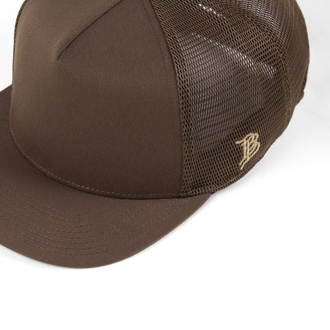 Bare Flat 5 Panel Trucker Brown