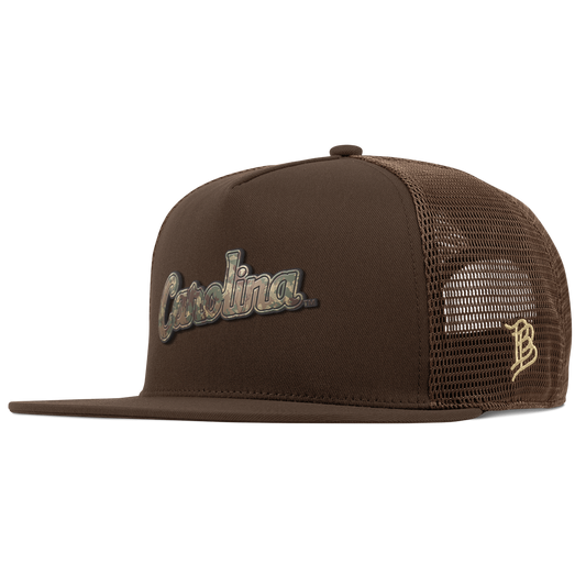 University of North Carolina "Carolina Timber Camo" Flat 5 Panel Trucker Brown