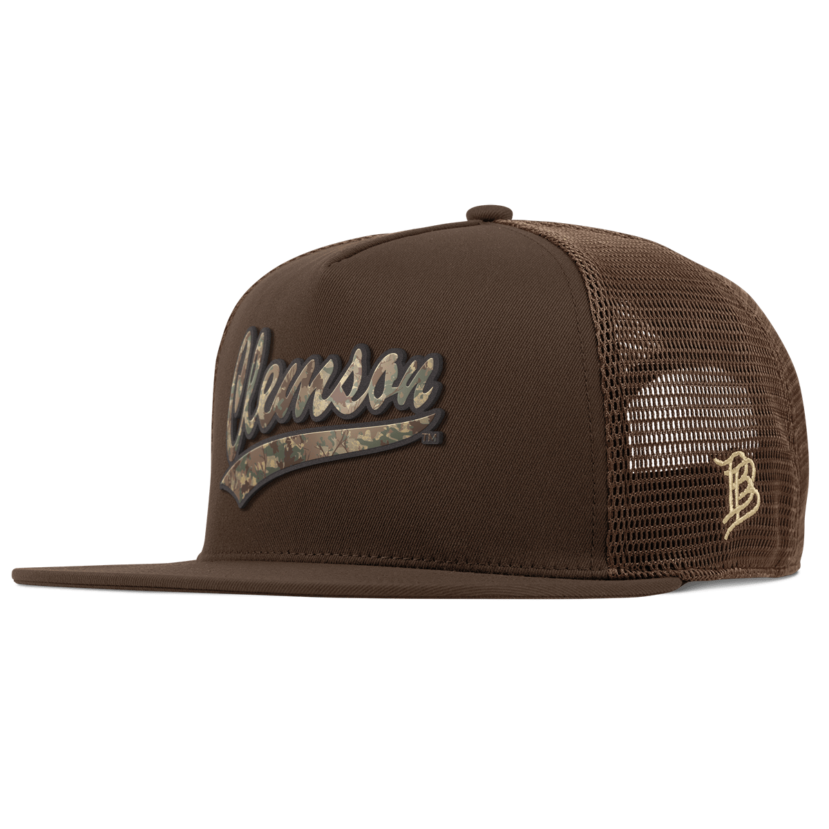 Clemson University "Clemson Timber Camo Series" Flat 5 Panel Trucker Brown