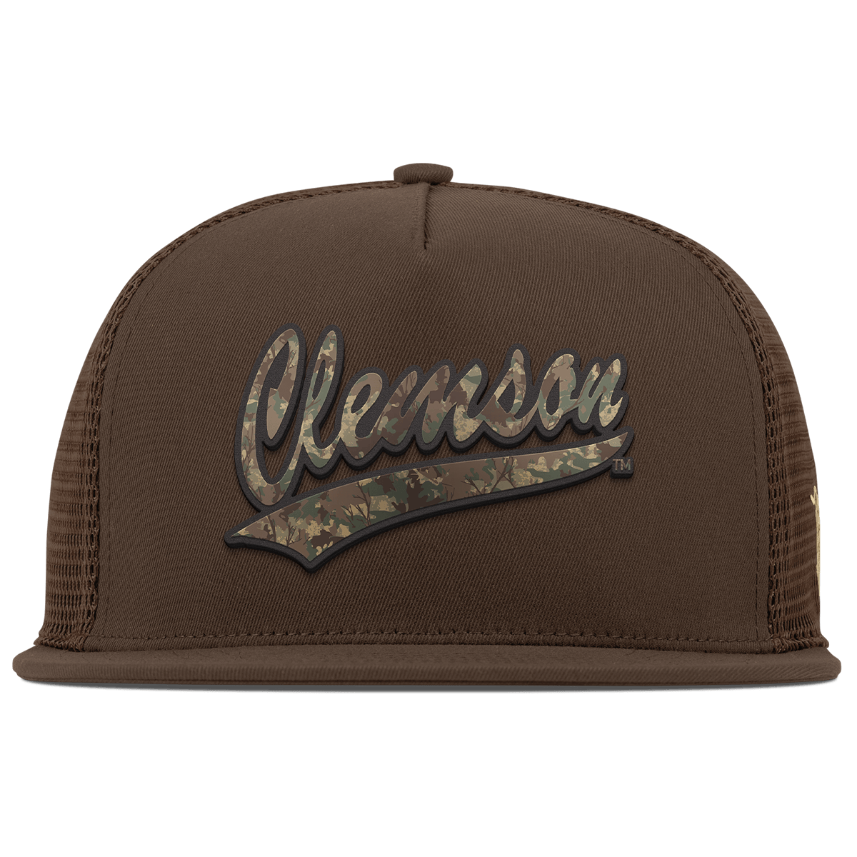 Clemson University "Clemson Timber Camo Series" Flat 5 Panel Trucker Brown