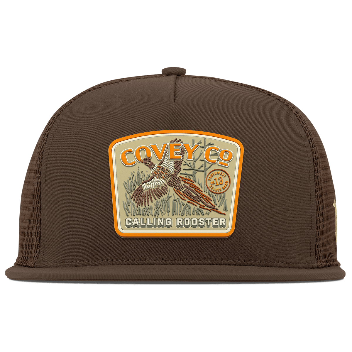 Covey Co Flat 5 Panel Trucker Brown