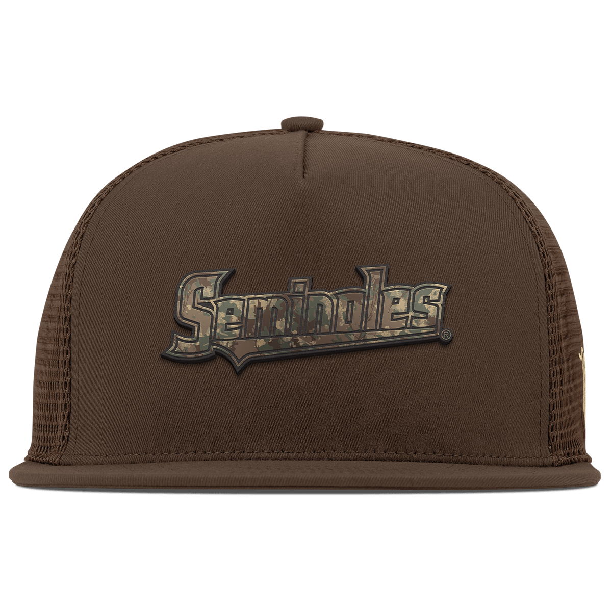 Florida State University "FSU Timber Camo Series" Flat 5 Panel Trucker Brown