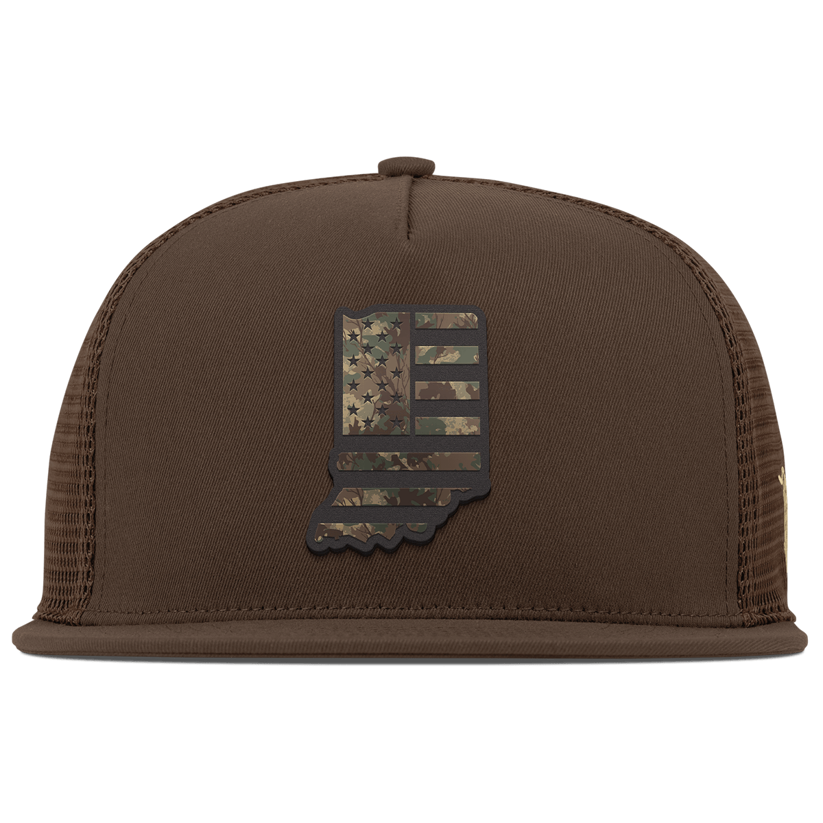 Indiana Timber Camo Patriot Flat 5 Panel Trucker Brown