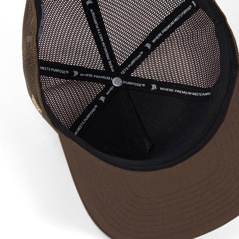 Bare Flat 5 Panel Trucker Brown