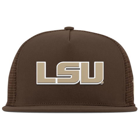 Louisiana State University "LSU Desert Series" Flat 5 Panel Trucker Brown