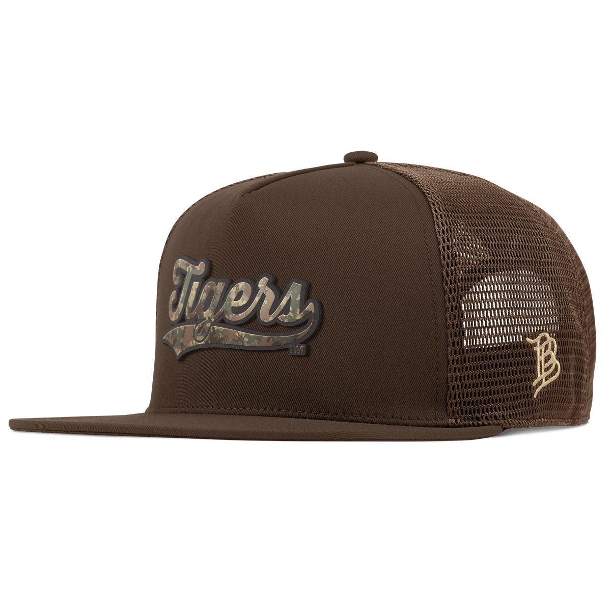 Louisiana State University "LSU Timber Camo Series"  Flat 5 Panel Trucker Brown