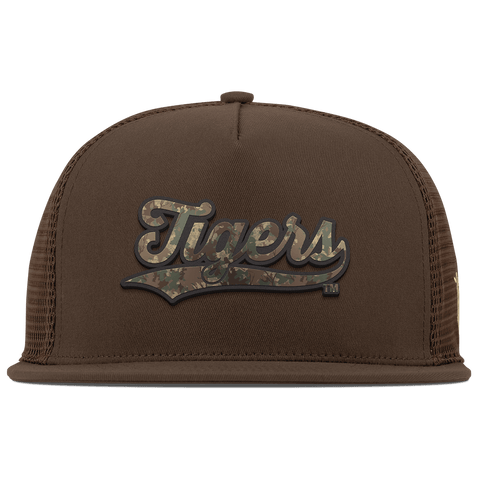 Louisiana State University "LSU Timber Camo Series"  Flat 5 Panel Trucker Brown