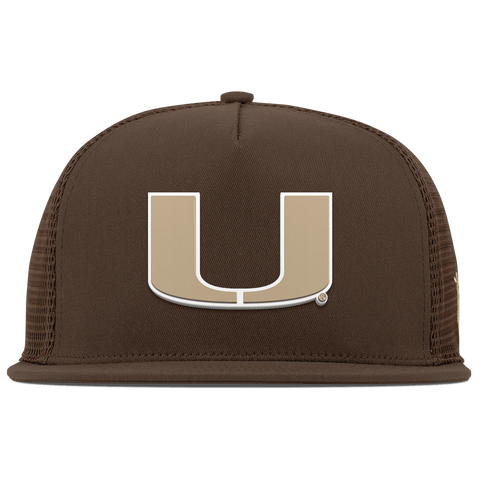 University of Miami "Miami Desert Series" Flat 5 Panel Trucker Brown