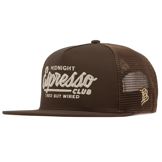 Midnight Espresso Club Flat 5 Panel Trucker Brown