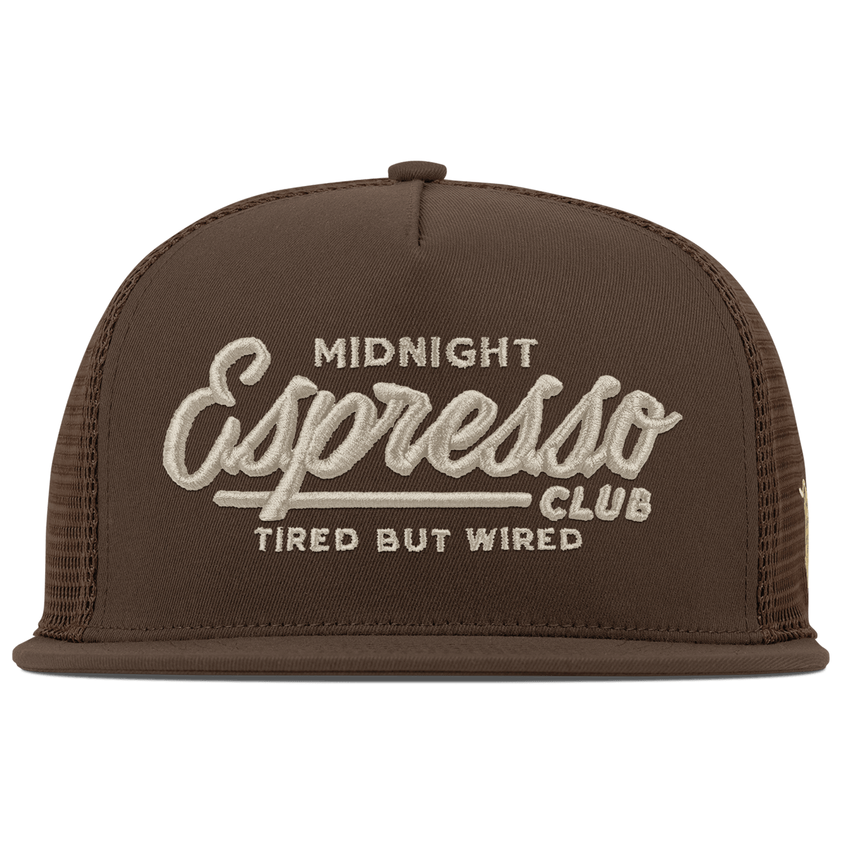 Midnight Espresso Club Flat 5 Panel Trucker Brown
