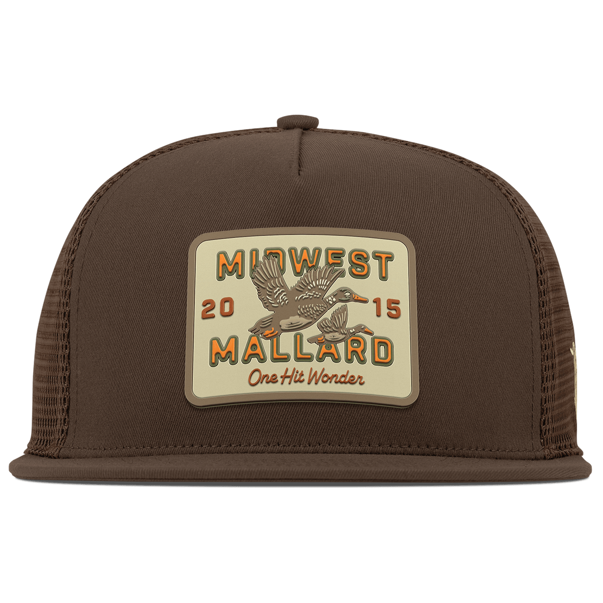 Midwest Mallard Flat 5 Panel Trucker Brown