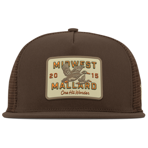Midwest Mallard Flat 5 Panel Trucker Brown