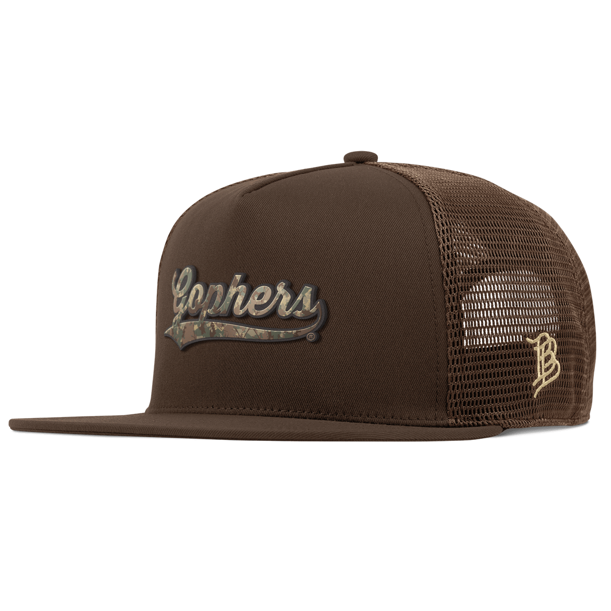 University of Minnesota "Minnesota Timber Camo Series" Flat 5 Panel Trucker Brown