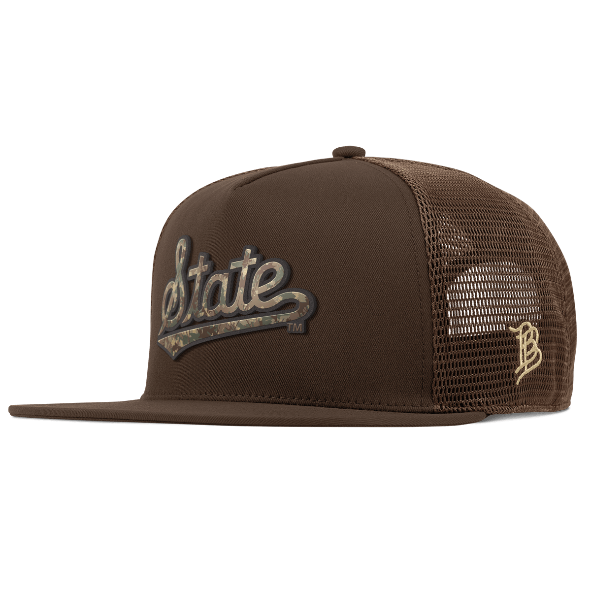 Mississippi State University "Mississippi Timber Camo Series" Flat 5 Panel Trucker Brown