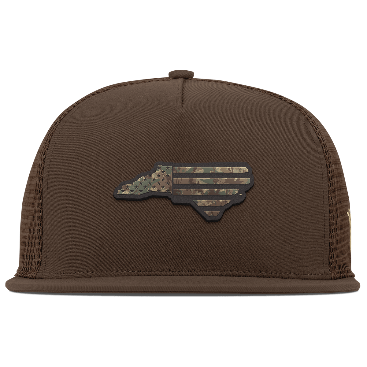North Carolina Timber Camo Patriot Flat 5 Panel Trucker Brown