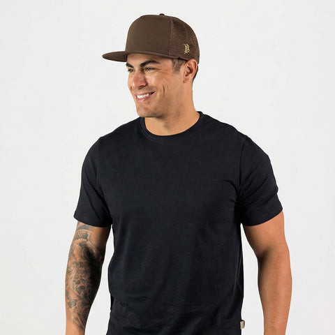 Bare Flat 5 Panel Trucker Brown