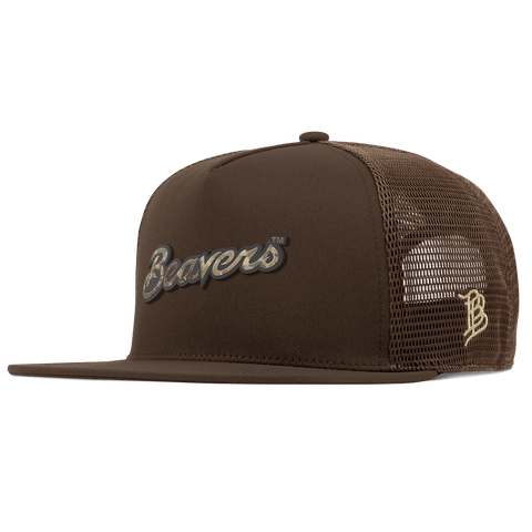 Oregon State University "Oregon State Timber Camo Series" Flat 5 Panel Trucker Brown