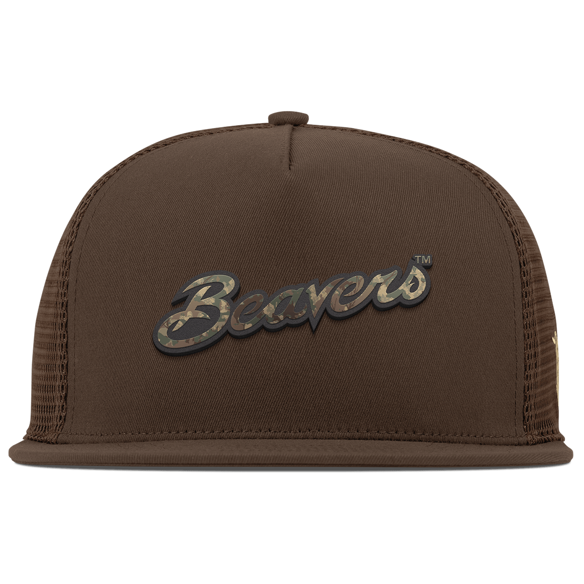 Oregon State University "Oregon State Timber Camo Series" Flat 5 Panel Trucker Brown