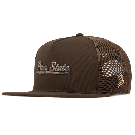 Penn State "Penn State Timber Camo Series" Flat 5 Panel Trucker Brown