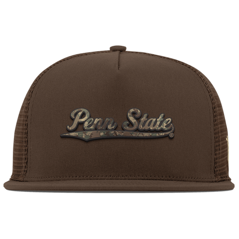 Penn State "Penn State Timber Camo Series" Flat 5 Panel Trucker Brown