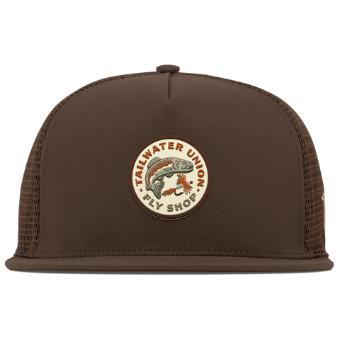 Tailwater Union Flat 5 Panel Trucker Brown
