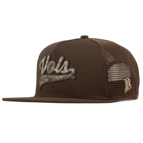 University of Tennessee "Tennessee Timber Camo Series" Flat 5 Panel Trucker Brown