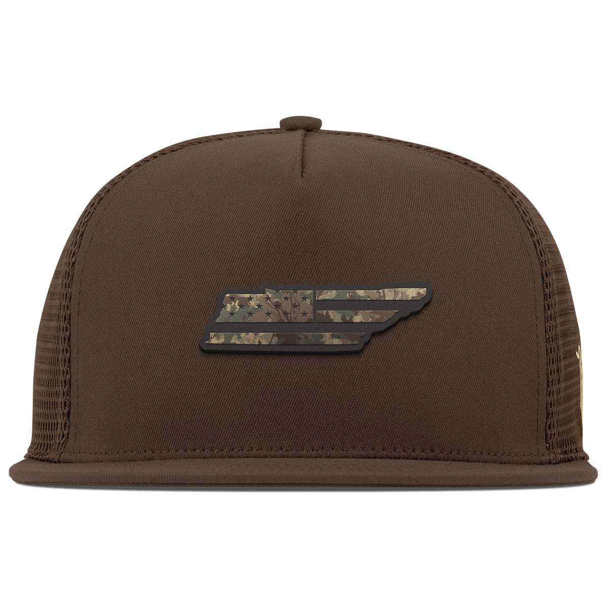 Tennessee Timber Camo Patriot Flat 5 Panel Trucker Brown