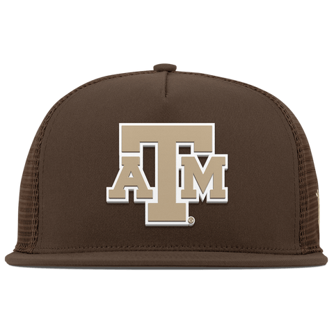 Texas A&M University "Texas A&M Desert Series" Flat 5 Panel Trucker Brown