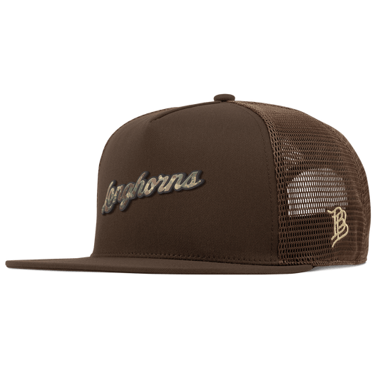 University of Texas "Texas Timber Camo Series" Flat 5 Panel Trucker Brown
